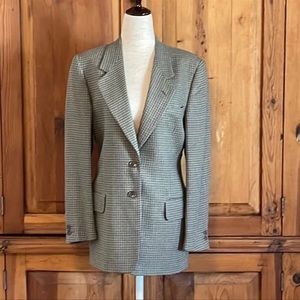 Burberry Silk Wool blend Check Blazer Sz. 6
